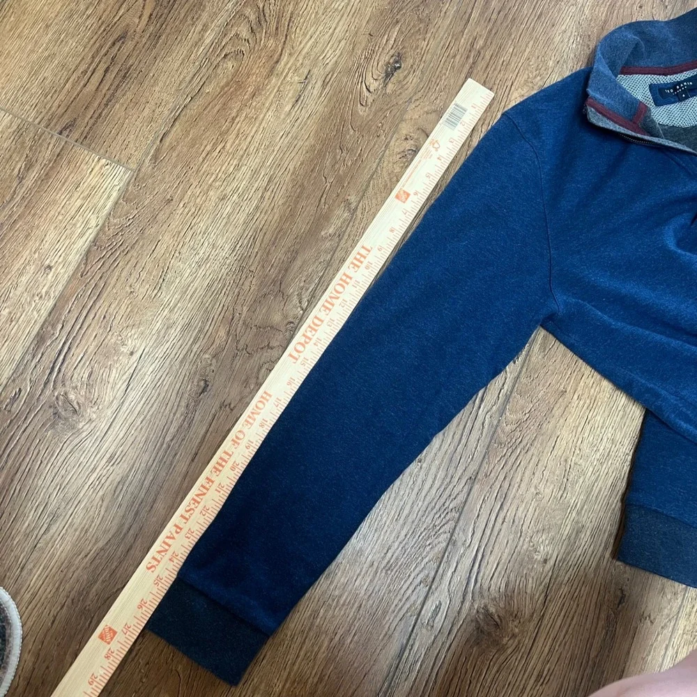 Ted Baker London Blue Quarter Zip Pullover Sweater Mens Size 4 Medium 1/4‎ Zip